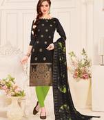 Black weaved banarasi cotton salwar
