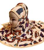 Justkartit Jersey Stretchable Casual Wear Printed Hijab Scarf Dupatta For Women