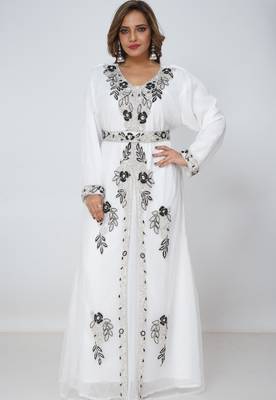 Dubai Kaftan Women Dress Long Gown Farasha Morocco Wear 1