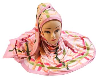 Justkartit Women'S Occasion Wear Digital Printed Jersey Stretchable Hijab Scarf Dupatta. 5