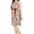 Peach American Crepe Floral Print Partywear Western Dress