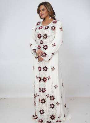 Dubai Kaftan Women Dress Long Gown Farasha Morocco Wear 4