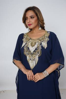 Dubai Kaftan Women Dress Long Gown Farasha Morocco Wear 2