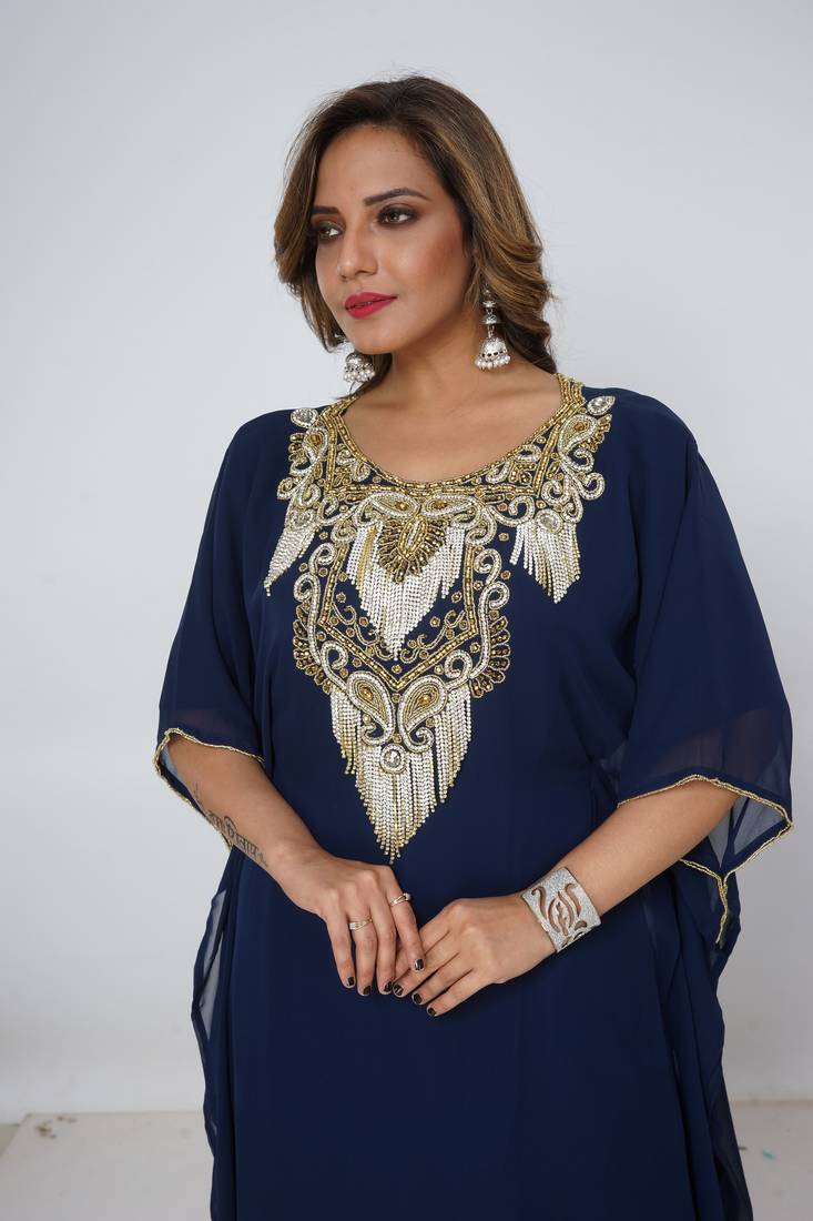 Dubai Kaftan Women Dress Long Gown Farasha Morocco Wear