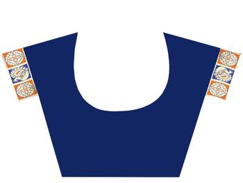 Blue Woven Art Silk Saree With Blouse 4