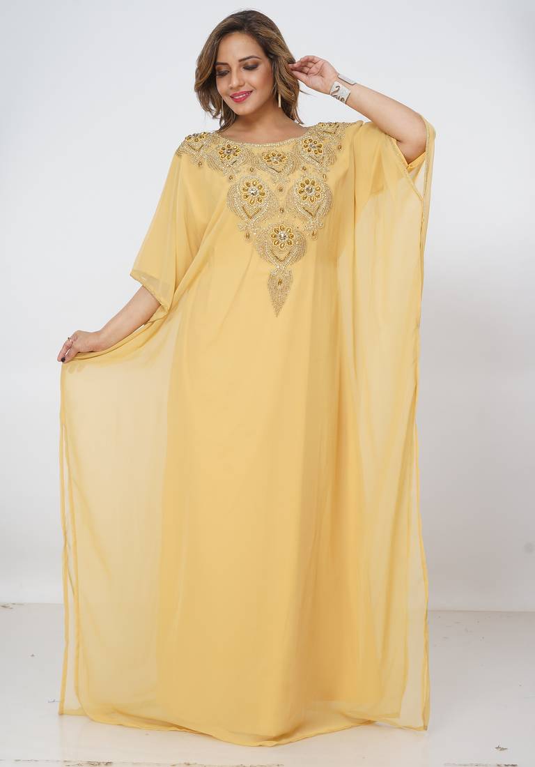 Dubai Kaftan Women Dress Long Gown Farasha 