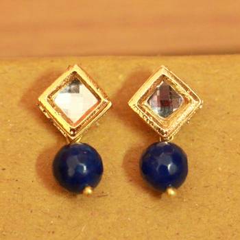Blue Onyx Studs 1