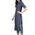 Navy Blue Rayon Cotton Striped Kurta