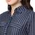 Navy Blue Rayon Cotton Striped Kurta