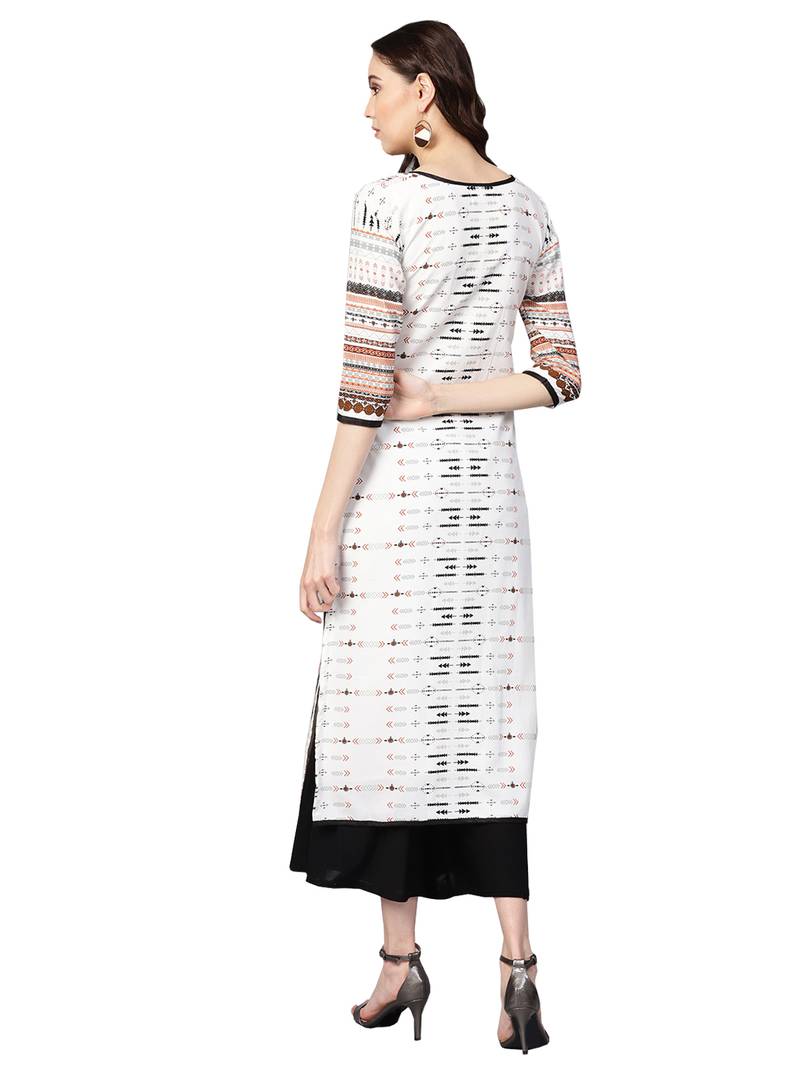 Multi Color Cotton Printed Kurta