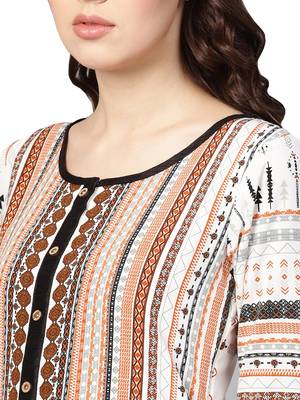Multi Color Cotton Printed Kurta 4