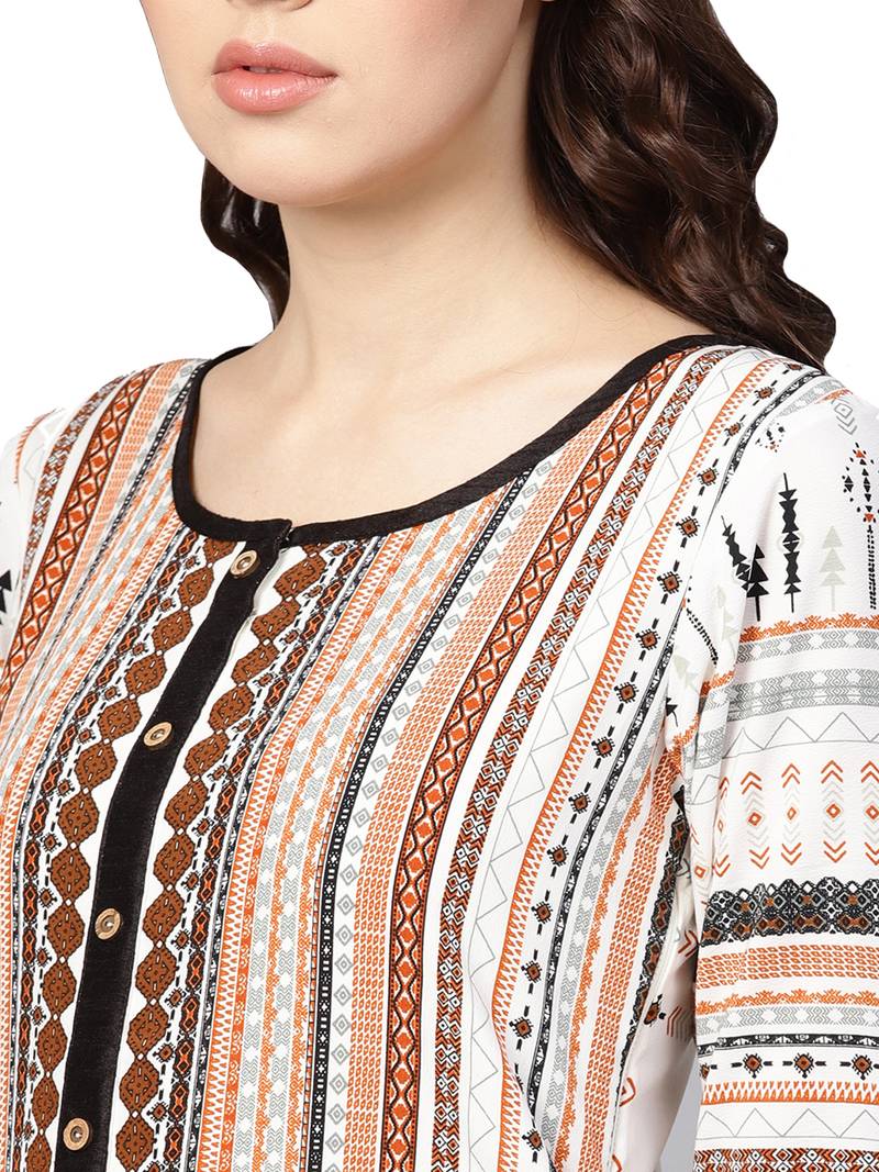 Multi Color Cotton Printed Kurta