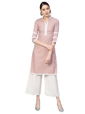 Pink Cotton Anarkali Kurta 1