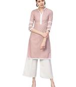 Pink Cotton Anarkali Kurta