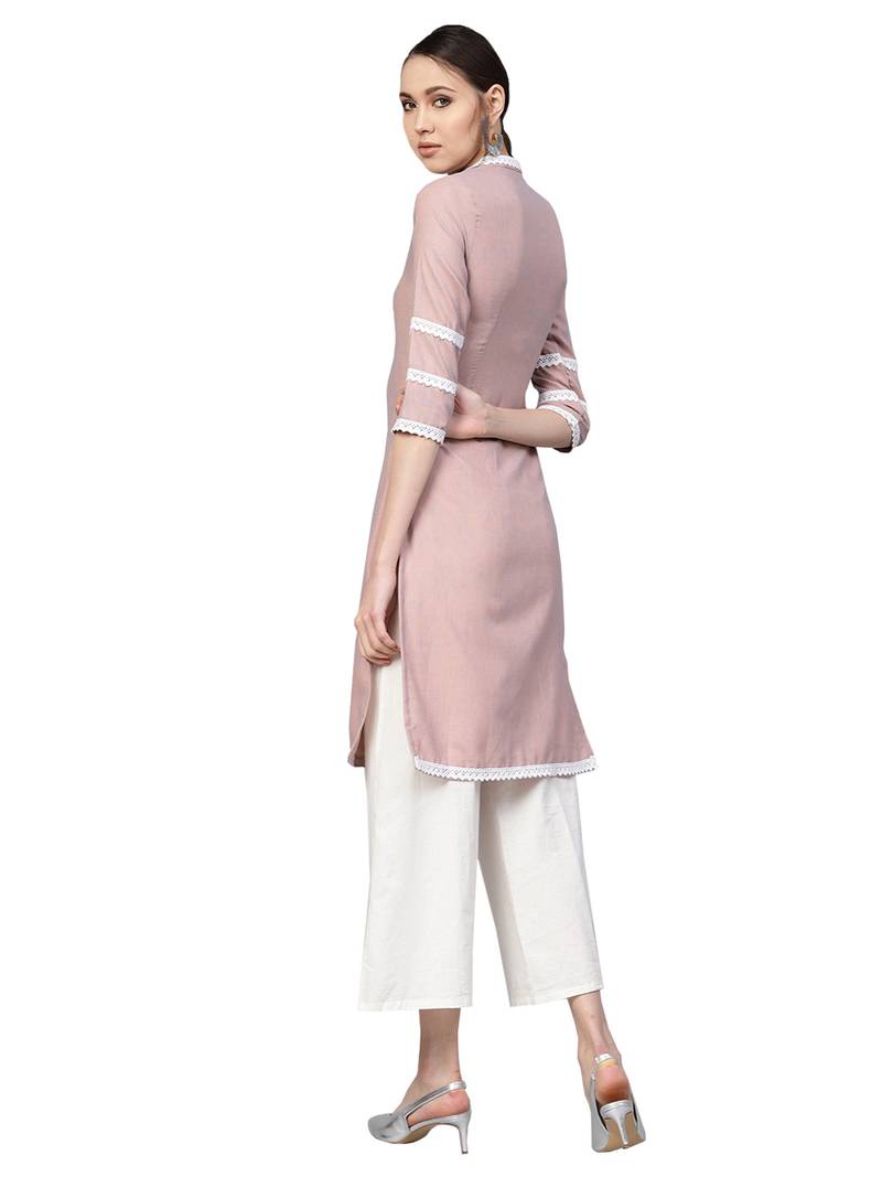 Pink Cotton Anarkali Kurta