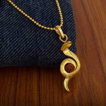 Snake Shape Rudraksha  Pendant With Chain 1