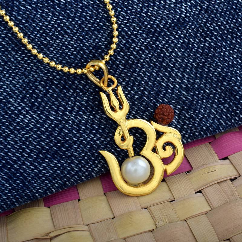 Rudraksha Pendant With Chain OMKAR JEWEL 2984443