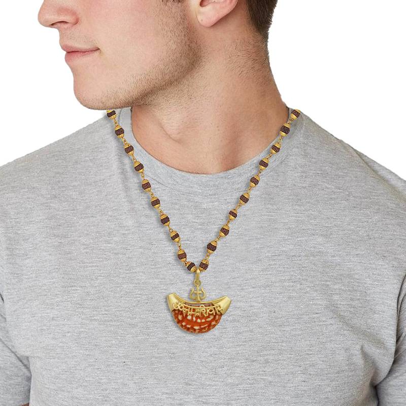 One Mukhi Rudraksha Pendant With Chain