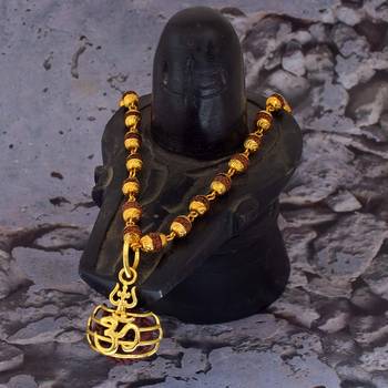 Antique Traditional Necklace Trishul Five mukhi Rudraksha Pendant 1