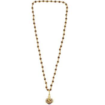 Antique Traditional Necklace Trishul Five mukhi Rudraksha Pendant 4