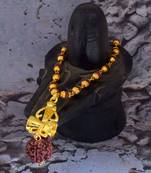 Five Face Rudrkasha Religious Jewellery Lord Shiv Damru Designer Pendant 