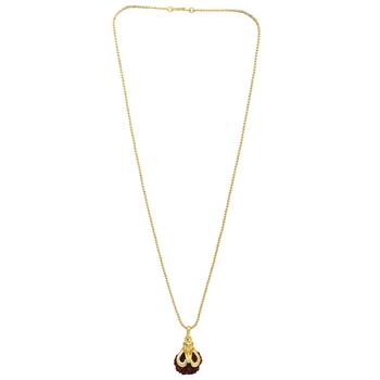 Lord Shiv Gold Plated Snake  Rudraksha Pendant With Chain 1