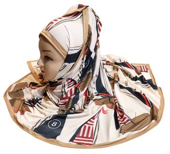 Justkartit Women'S Daily Wear Designer Printed Jersey Stretchable Material Hijab Scarf Dupatta 1