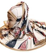 Justkartit Women'S Daily Wear Designer Printed Jersey Stretchable Material Hijab Scarf Dupatta