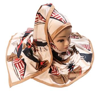 Justkartit Women'S Daily Wear Designer Printed Jersey Stretchable Material Hijab Scarf Dupatta 5