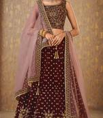 Wedding Designer Maroon Mulberry Designer Lahengha