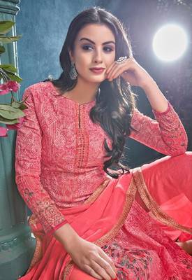 Pink Embroidered Cotton Salwar 2