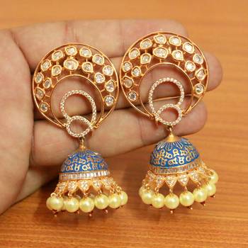 Blue Pearl Earrings 1