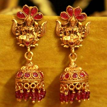 Red Ruby       Jhumkas 1
