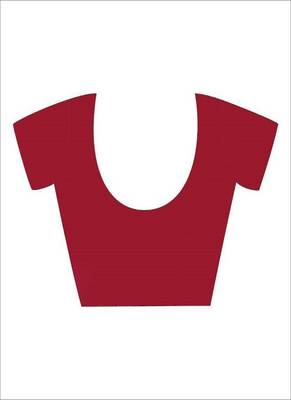 Maroon  woven banarasi saree with blouse 3