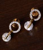 American Diamond Embellished Gold Plated Earrings 216ED203