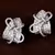 Rhodium Plated American Diamond Embellished Stud Earrings 216ED207