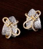 Gold Plated American Diamond Embellished Stud Earrings 216ED208