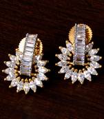 American Diamond Embellished Gold Plated Stud Earrings 216ED210