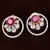 Ruby and American Diamond Embellished Gold Plated Stud Earrings 216ED214
