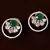 Emerald and American Diamond Embellished Gold Plated Stud Earrings 216ED216
