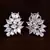 Rhodium Plated American Diamond Embellished Stud Earrings 216ED222