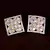 Gold Plated Square Shaped American Diamond Embellished Stud Earrings 216ED227