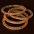 Champagne Stone Embelished Brass Made Two Pairs of Designer Bangles BD322