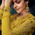 Yellow embroidered georgette Anarkali 