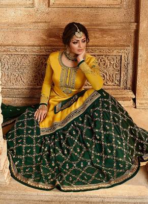 Yellow Embroidered Georgette Salwar 2