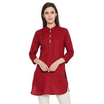 Maroon Rayon tunic 1