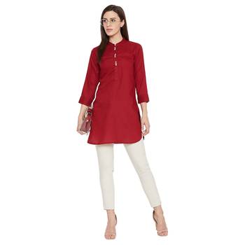 Maroon Rayon tunic 2