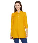 Rayon basic mustard tunic