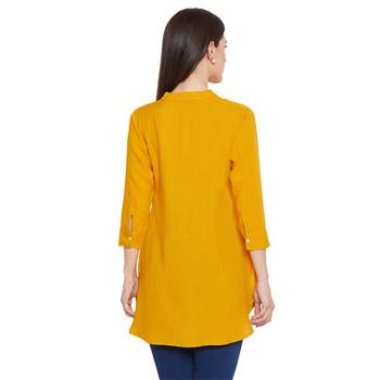 Rayon basic mustard tunic 5