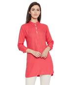 Rayon basic dark pink tunic